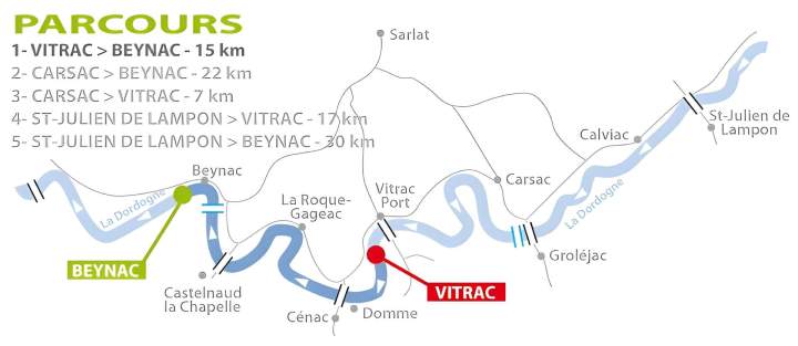 Circuit randonnée en canoë en Dordogne